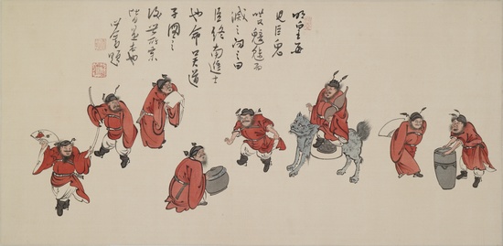 钟魁群像图 溥心畲