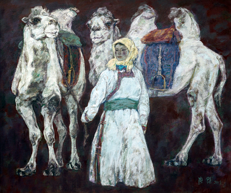 Wulan Pulls Camel by Yan Jie