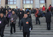 全国政协委员、中国舞协副主席陈维亚走出会场.JPG